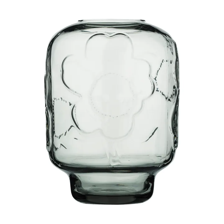 Unikko lasimaljakko - Misty grey, 18 cm - Marimekko