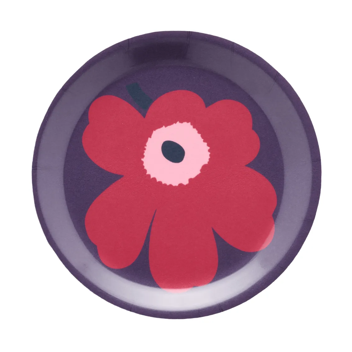 Unikko lasinalunen, Luumu-karpalo-ruusu, Ø11 cm Marimekko