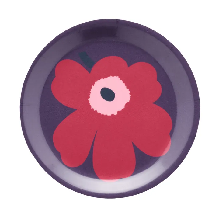 Unikko lasinalunen - Luumu-karpalo-ruusu, Ø11 cm - Marimekko