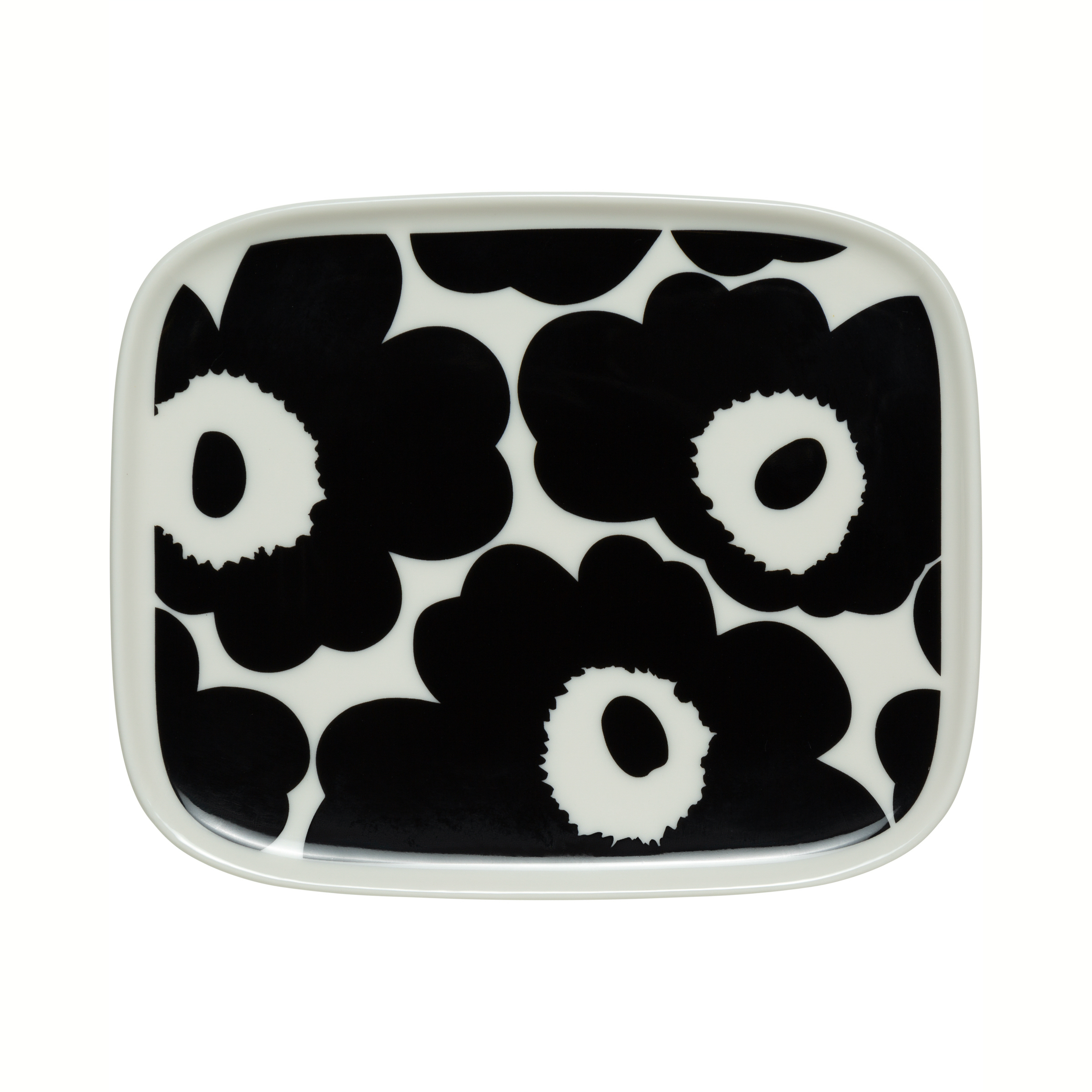 Black and white plate