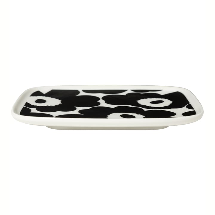 Unikko lautanen 12x15 cm, Musta-valkoinen Marimekko