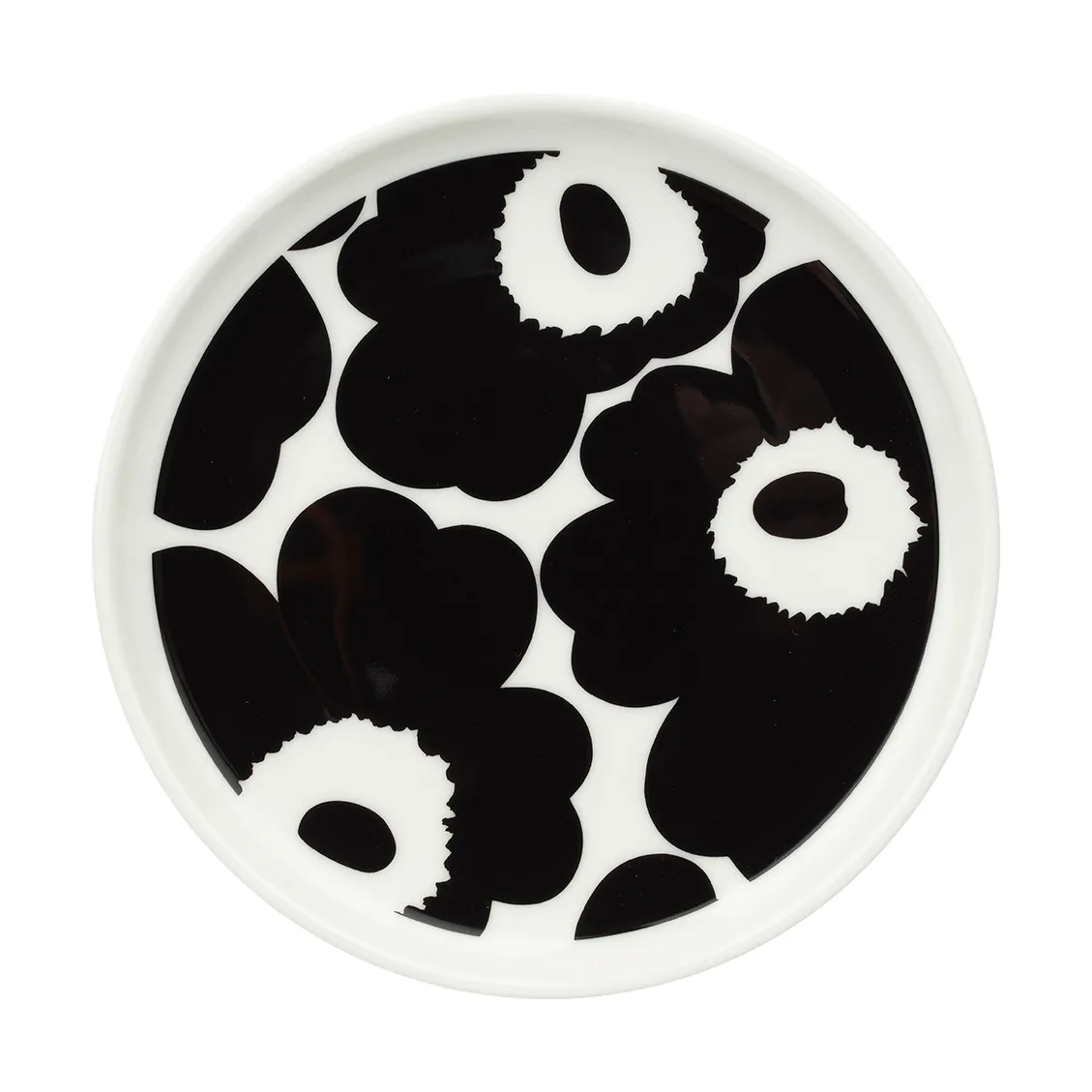 Unikko lautanen Ø13.5 cm, Musta-valkoinen Marimekko