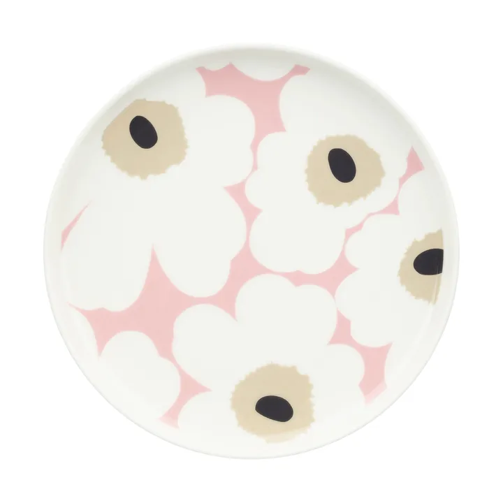 Unikko lautanen Ø 20 cm - Off white-pink-sand-charcoal - Marimekko