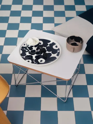 Unikko lautanen Ø 25 cm - Valkoinen-tummansininen - Marimekko