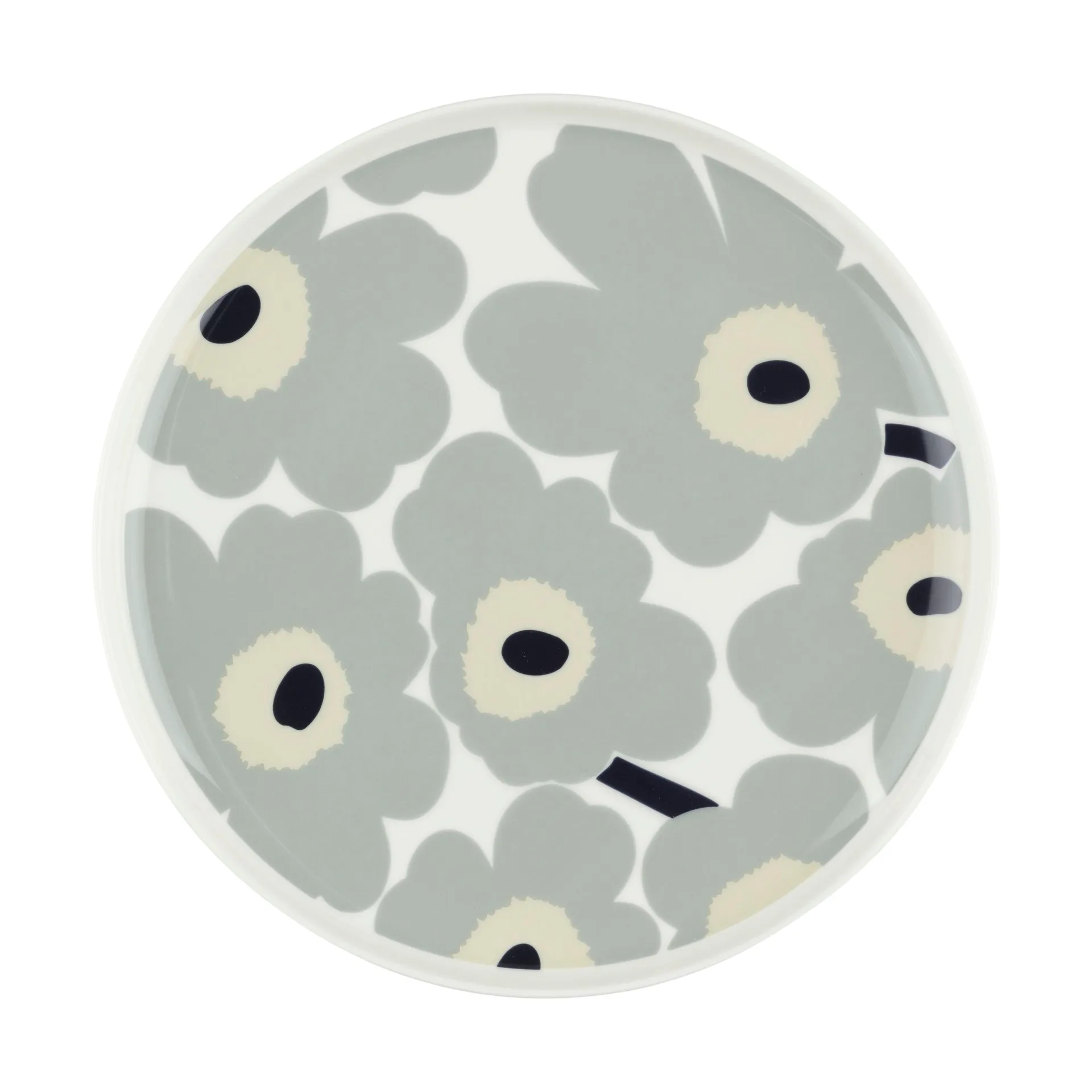 Unikko lautanen Ø 25 cm, White-light grey-sand-dark blue Marimekko