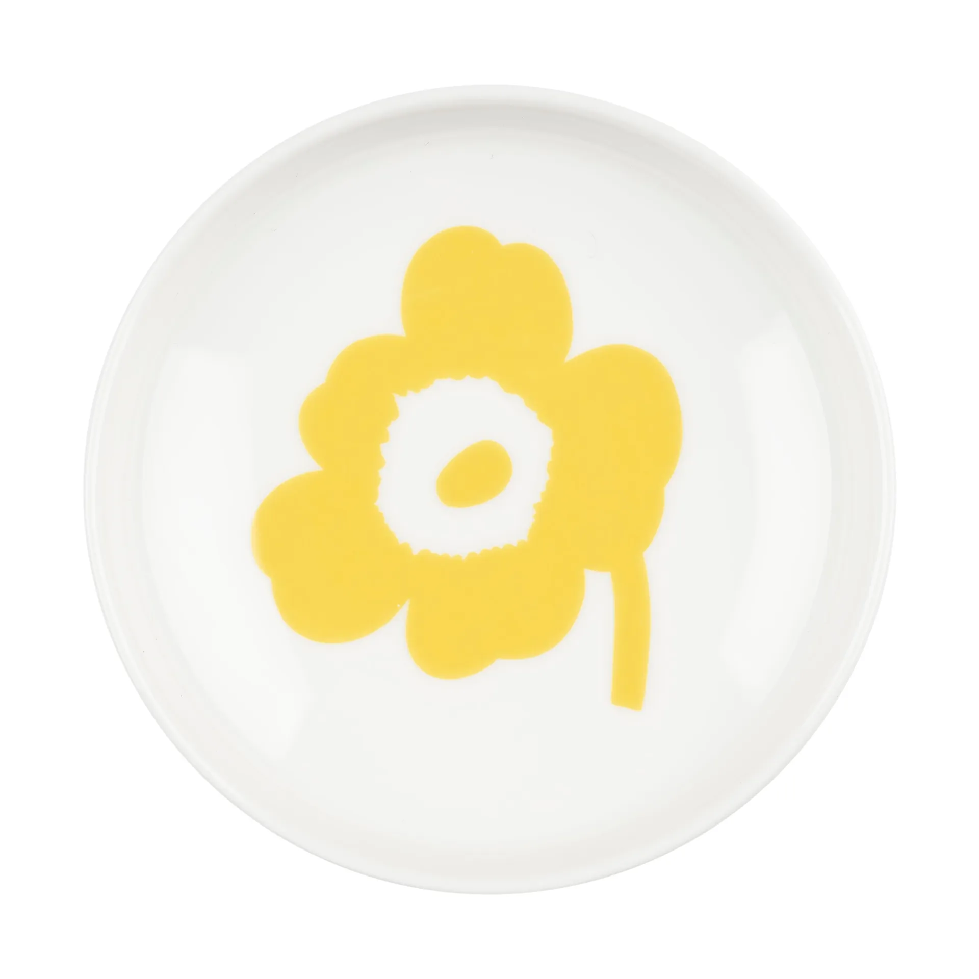 Unikko lautanen Ø8,5 cm, White-spring yellow Marimekko