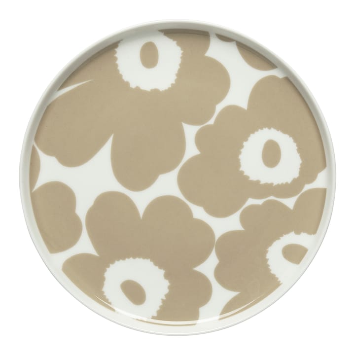 Unikko -lautanen, beige-valkoinen, Ø 20 cm Marimekko