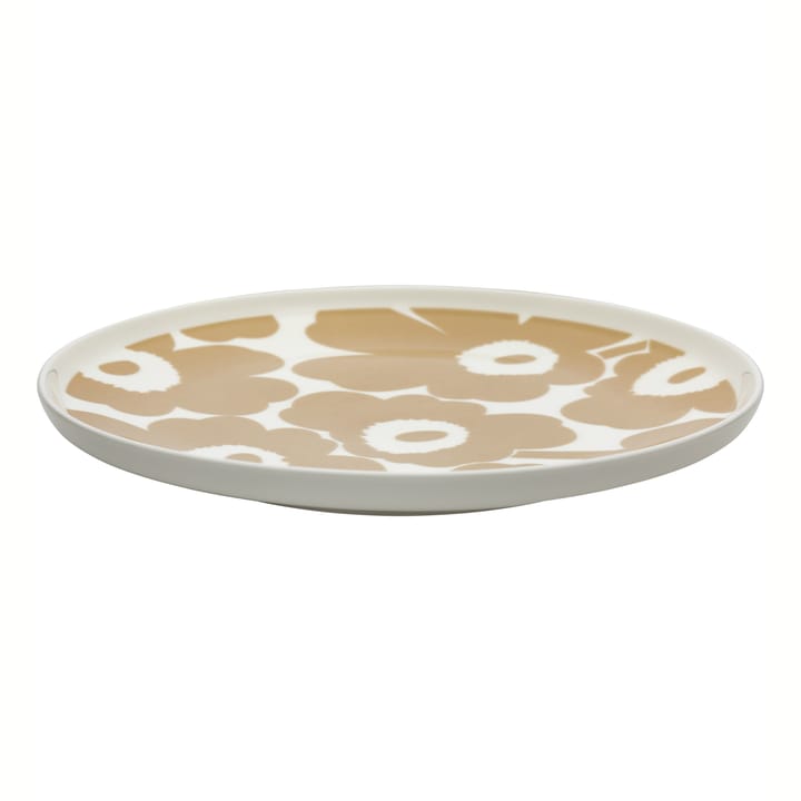 Unikko -lautanen, beige-valkoinen, Ø 25 cm Marimekko