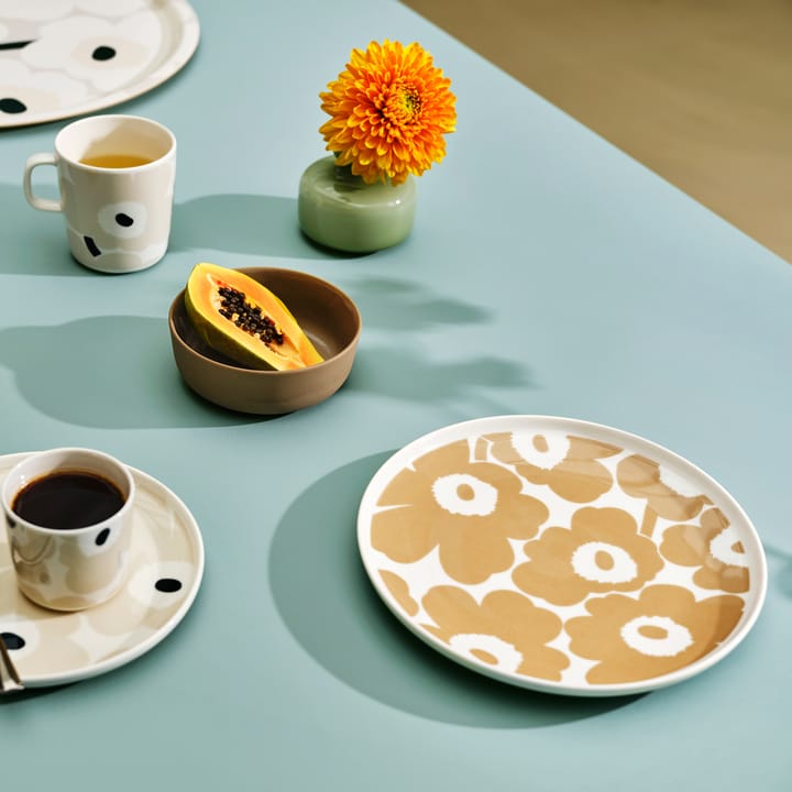 Unikko -lautanen, beige-valkoinen, Ø 25 cm Marimekko