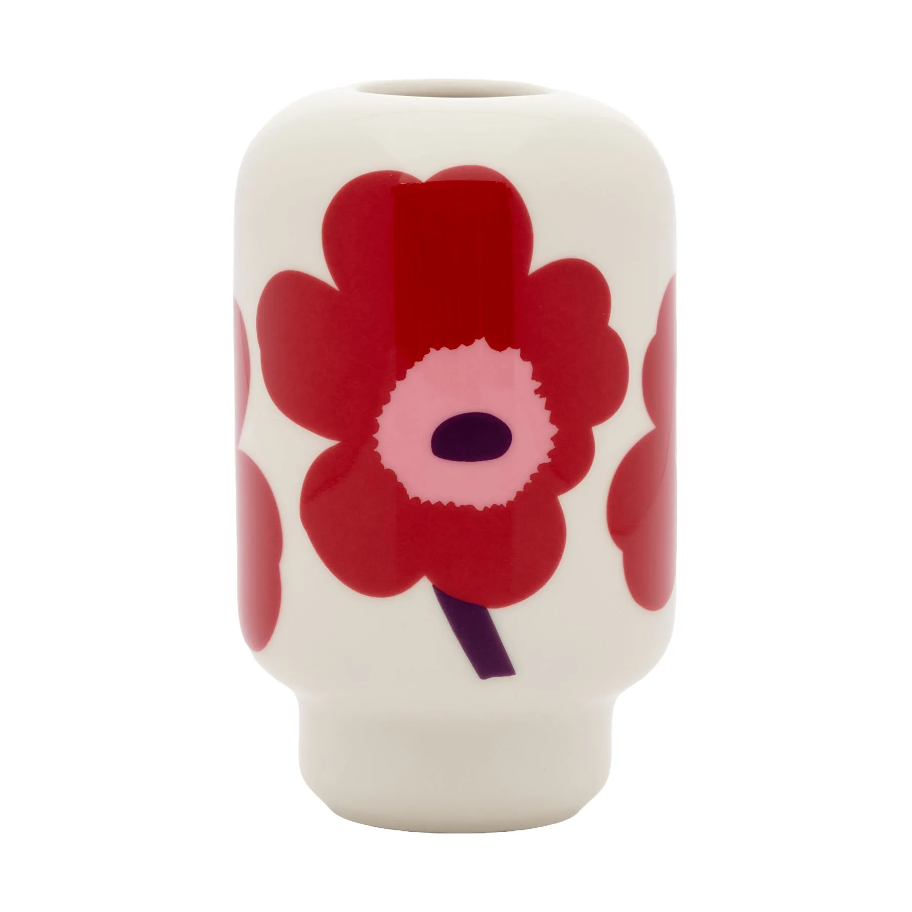 Unikko maljakko 14 cm, White-cranberry-pink-plum Marimekko