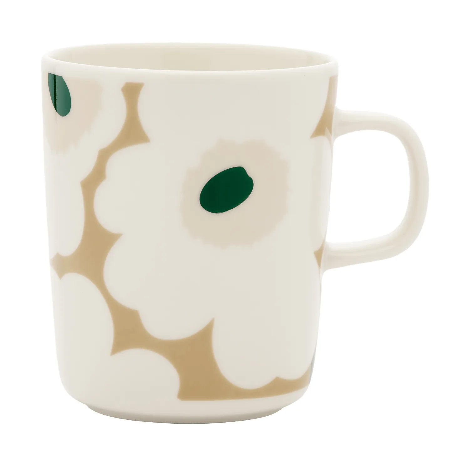 Unikko muki 25 cl, White-beige-light sand-dark green Marimekko
