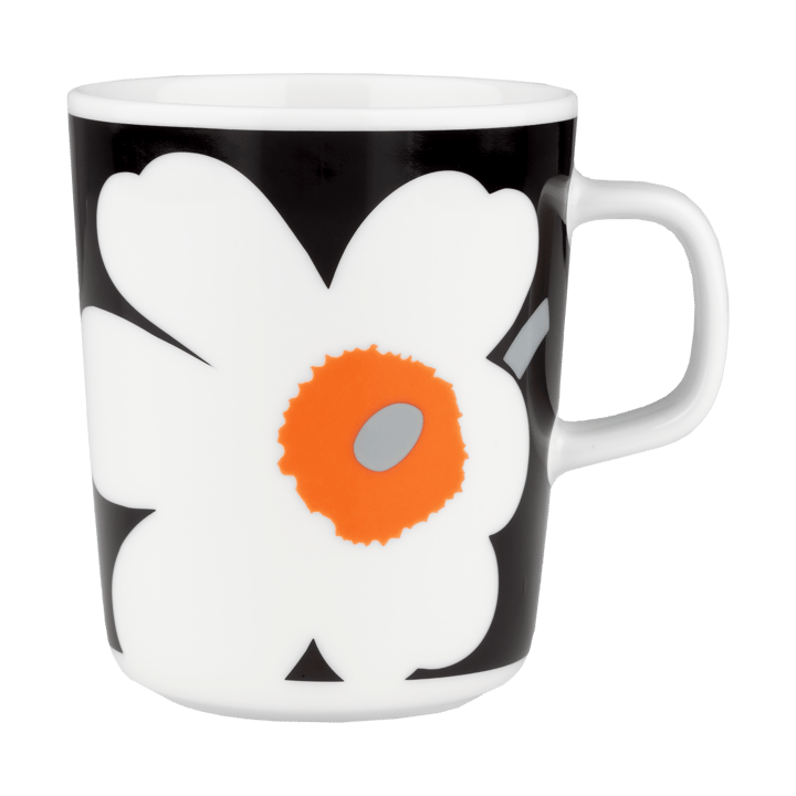 Unikko muki 25 cl, White-black-orange Marimekko
