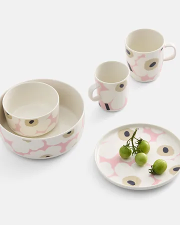 Unikko muki 40 cl - Off white-pink-sand-charcoal - Marimekko