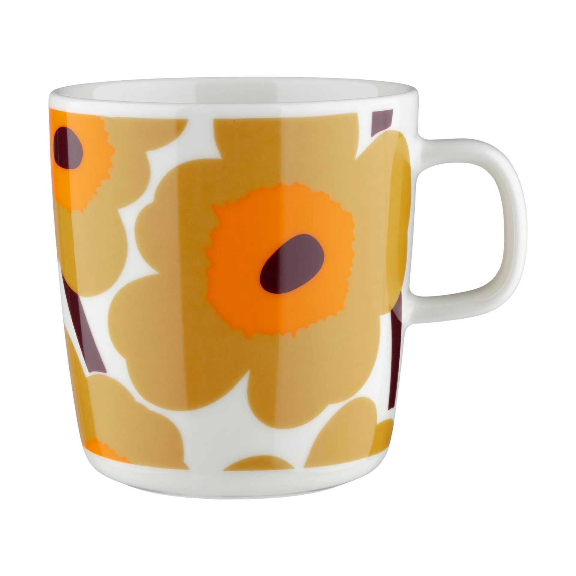 Unikko muki 40 cl, White-caramel-warm orange Marimekko