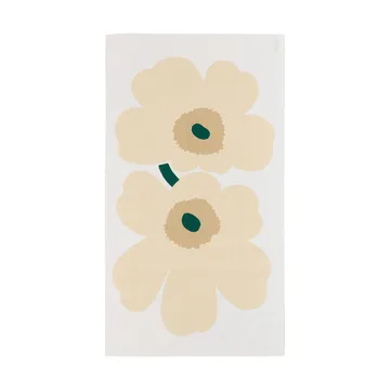 Unikko pöytäliina - White-hiekanvärinen-smaragdi - Marimekko