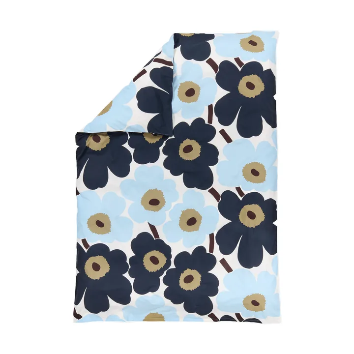 Unikko pussilakana 150x210 cm - Off white-blueberry-cold blue - Marimekko