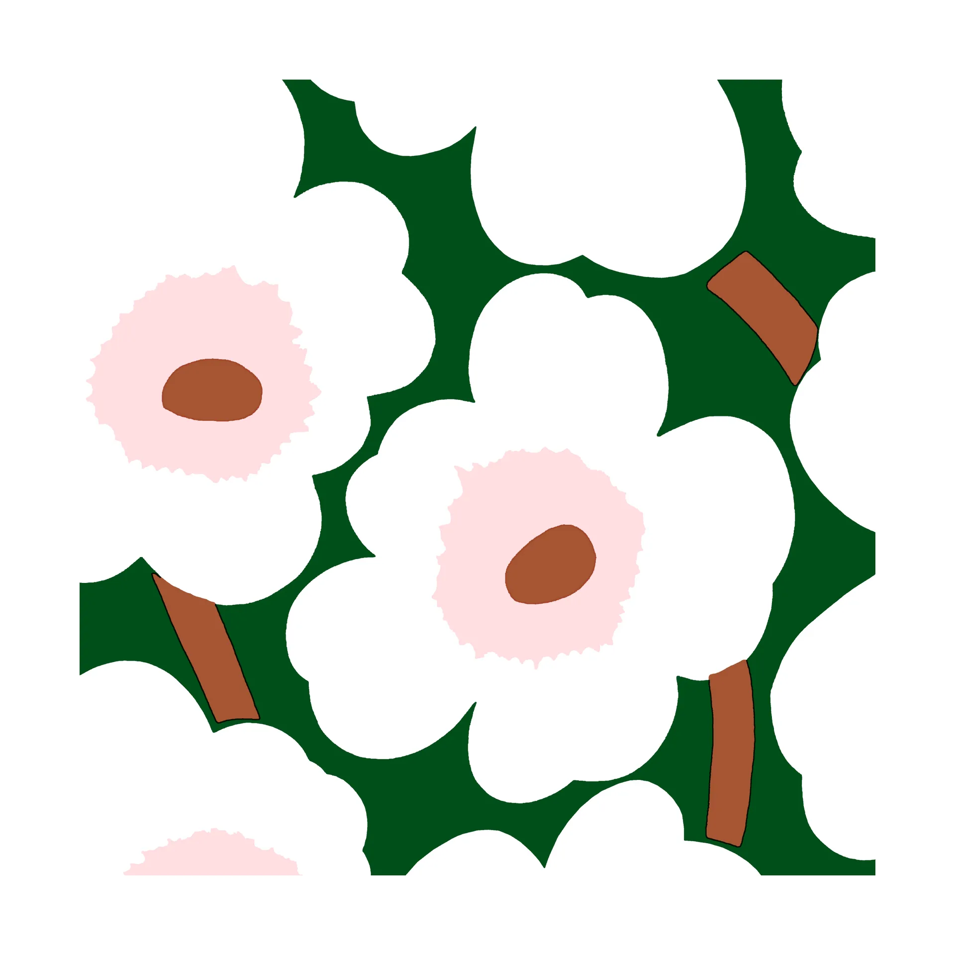 Unikko servetti 33x33 cm 20 kpl, Dark green Marimekko