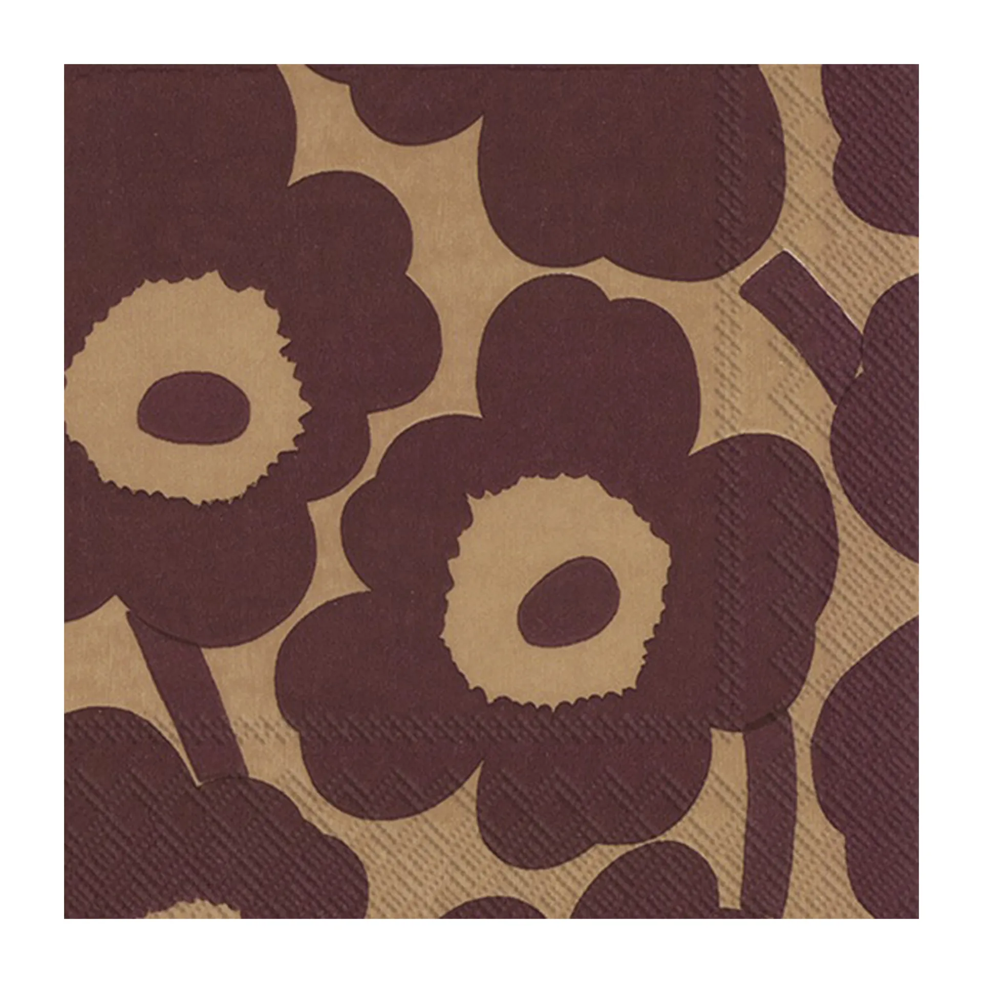 Unikko servetti 33x33 cm 20 kpl, Linen-bordeaux Marimekko
