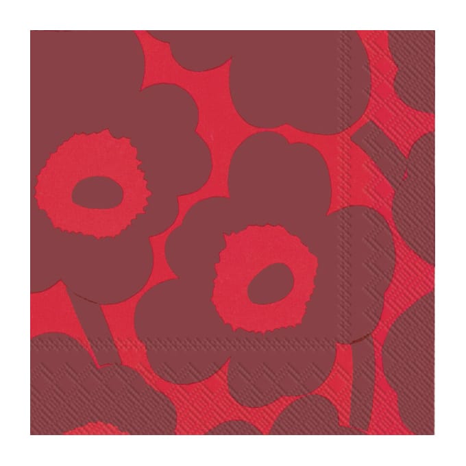 Unikko servietti 33x33 cm 20-pakkaus, Punainen-punainen Marimekko
