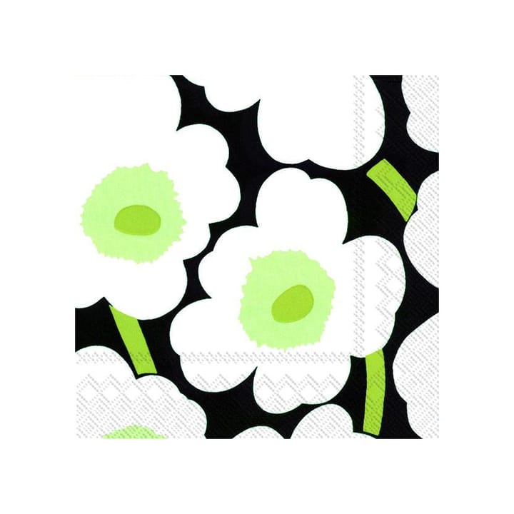 Unikko servietti 40x40 cm 20-pakkaus - Musta - Marimekko