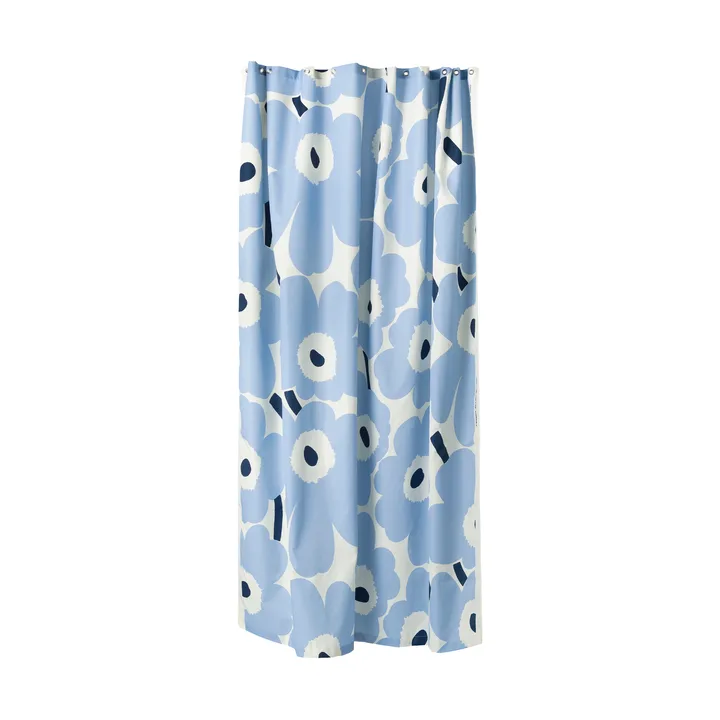 Unikko suihkuverho - Off white, light blue, navy, 180x200 cm - Marimekko