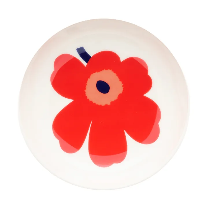 Unikko syvä lautanen - White-red-blue - Marimekko
