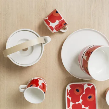 Unikko teekannu 0,7 l - Red-white - Marimekko