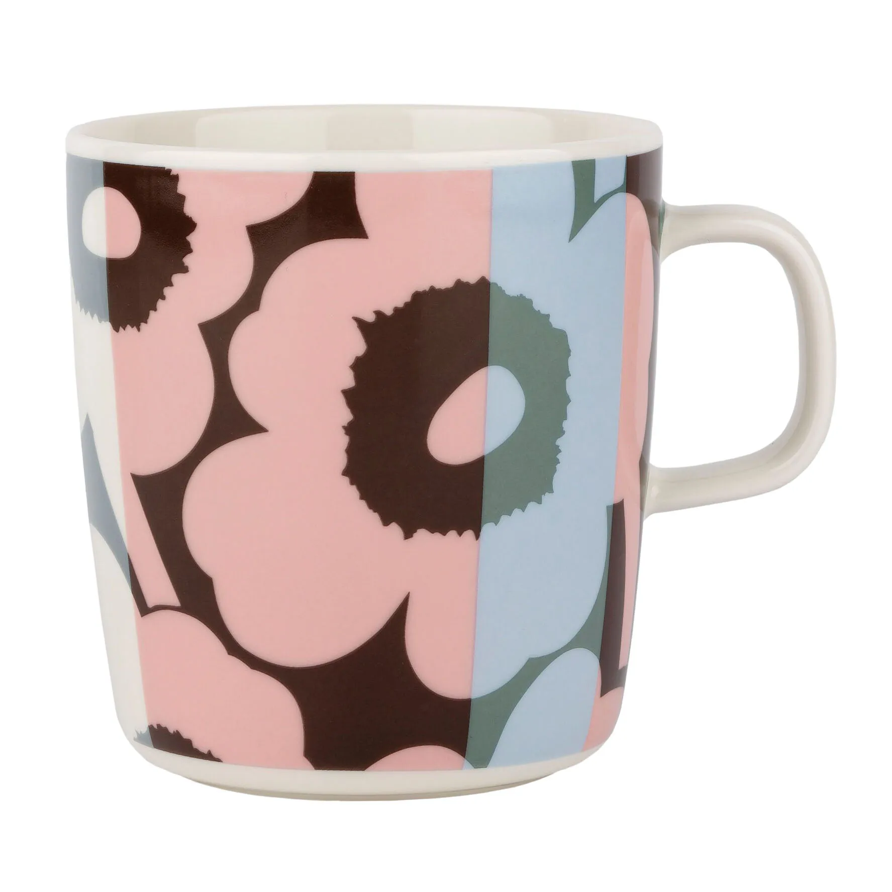 Unikko teemuki 4 dl, White-light sky-dusty pink Marimekko