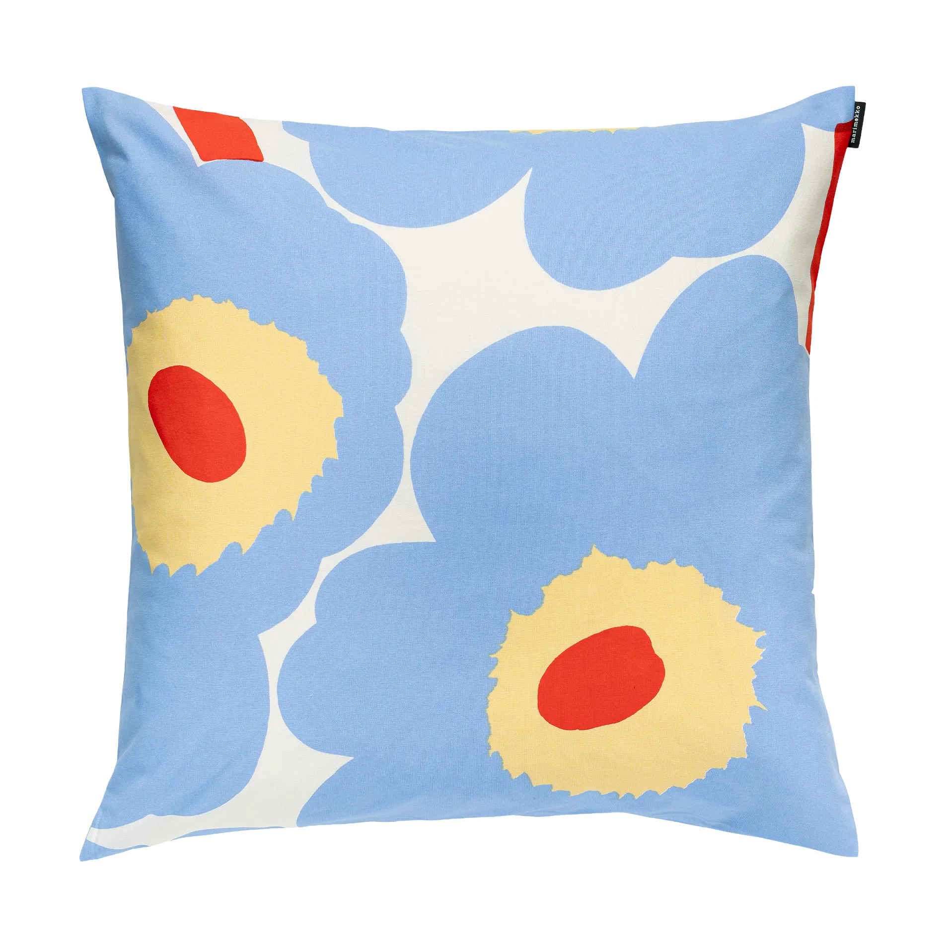 Unikko tyynynpäällinen 50x50 cm, White-vaaleansininen-oranssinpunainen-meloni Marimekko