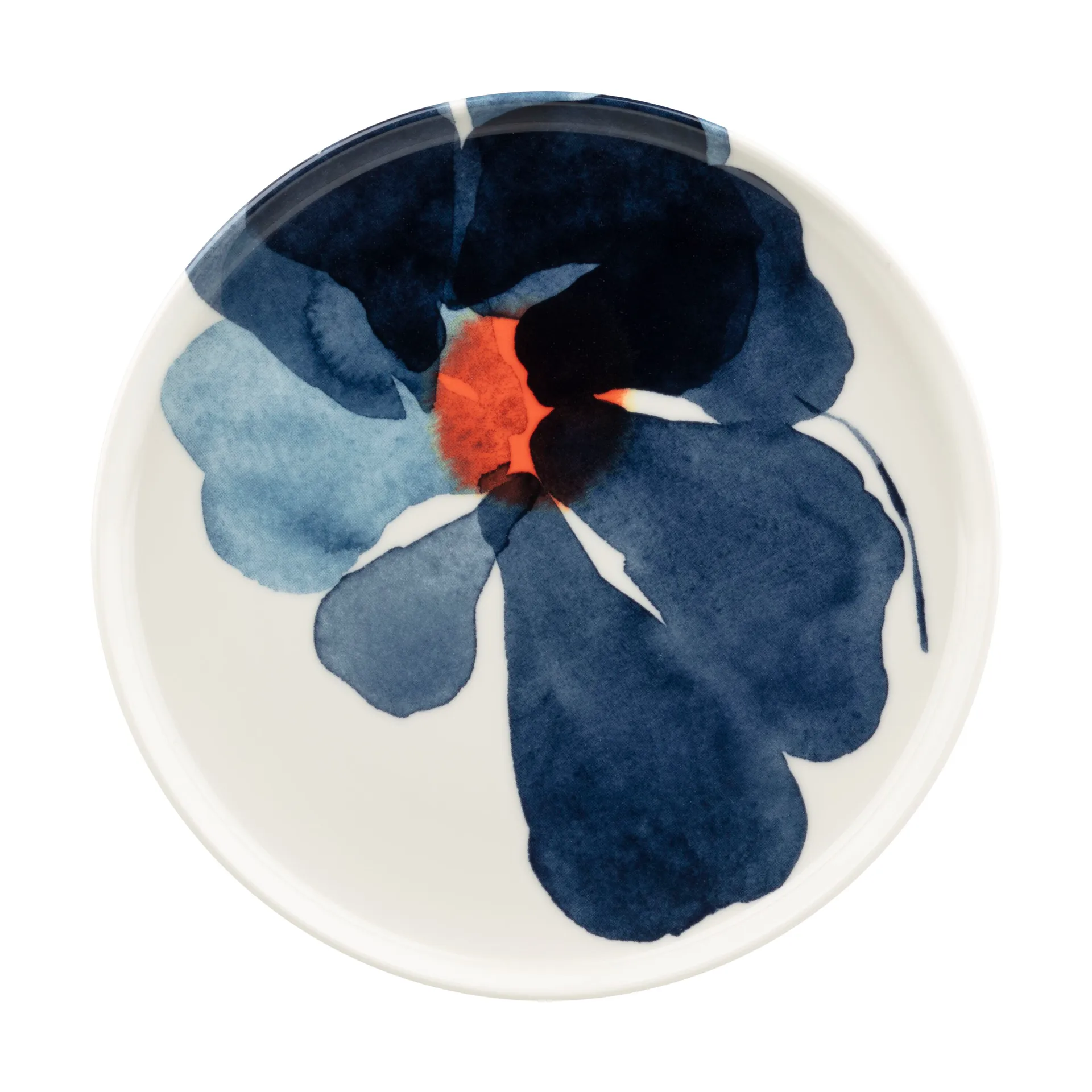 Valssi lautanen, White-dark blue-orange, Ø20 cm Marimekko