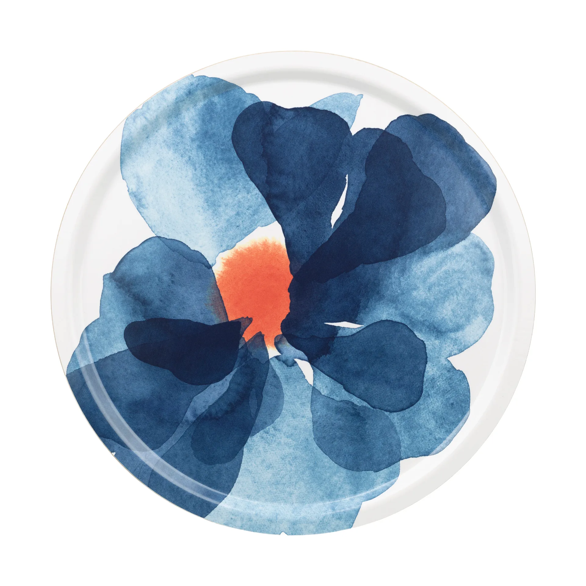 Valssi tarjotin Ø46 cm, Valkoinen–sininen–oranssi Marimekko