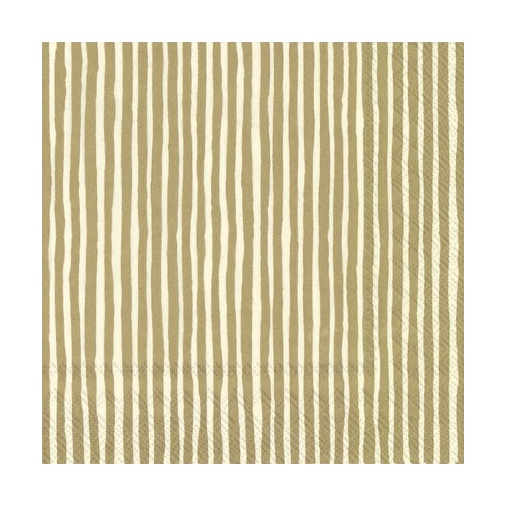 Varvunraita servietti 33x33 cm 20-pakkaus, Gold Marimekko