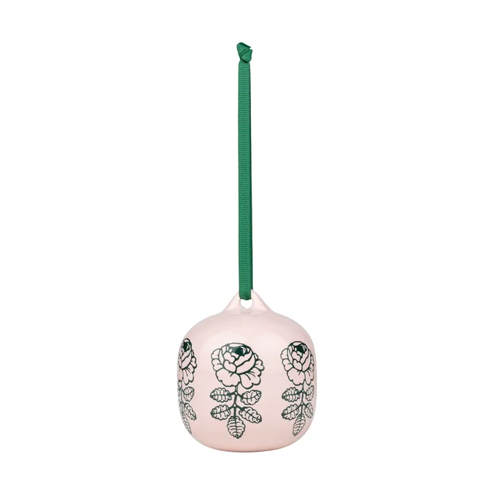 Vihkiruusu lasipallo - Rosa, 7×7 cm - Marimekko
