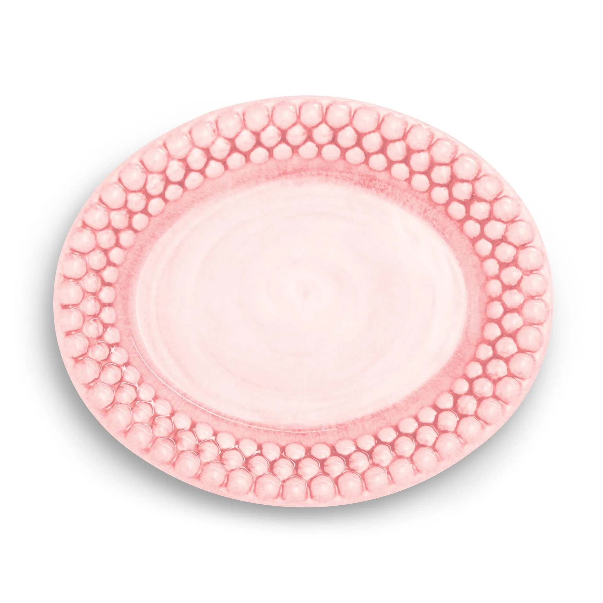 Bubbles-lautanen, ovaali 20 cm, light pink Mateus
