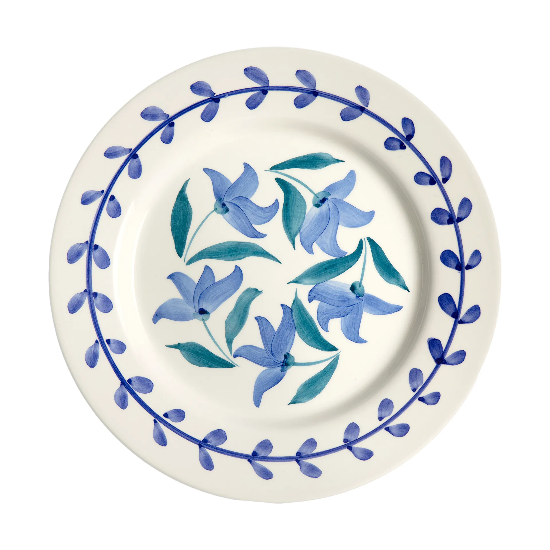 Flowers blossom ruokalautanen Ø28 cm, Valkoinen Mateus