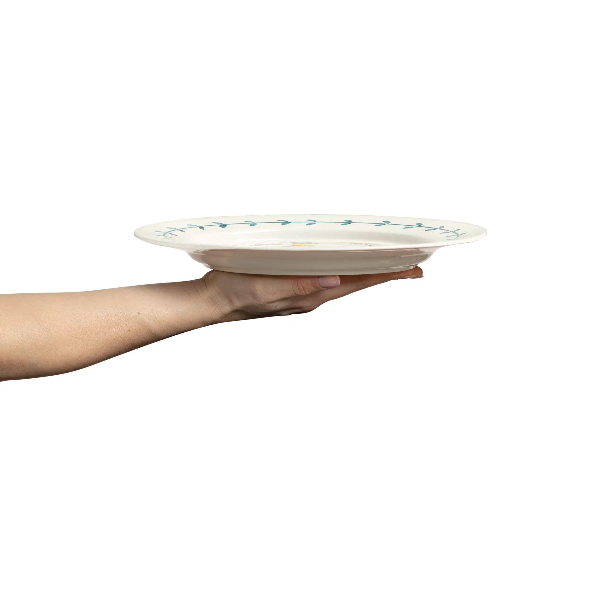 Flowers tulips lautanen Ø28 cm, Valkoinen Mateus