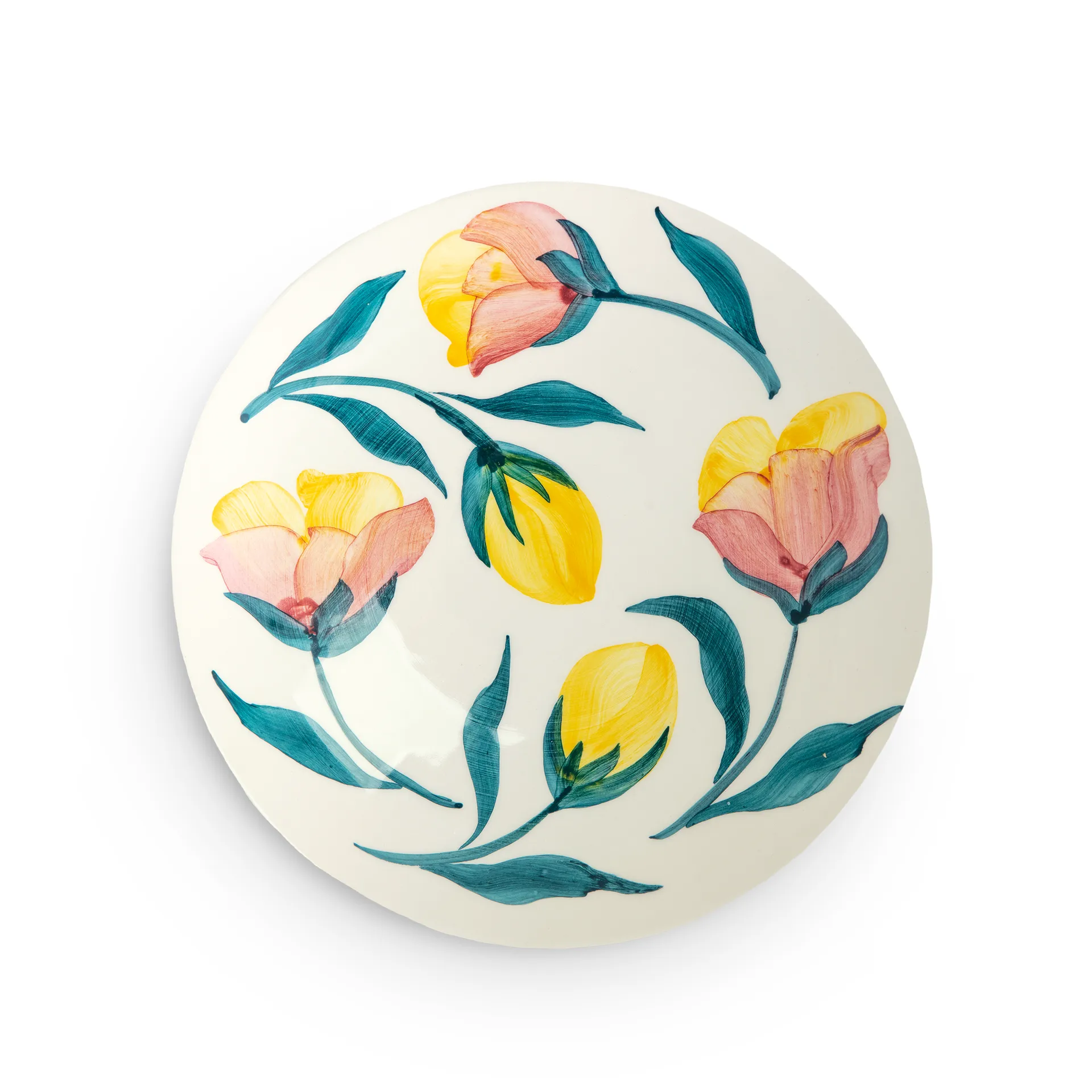 Flowers tulips side asetti Ø20 cm, Valkoinen Mateus