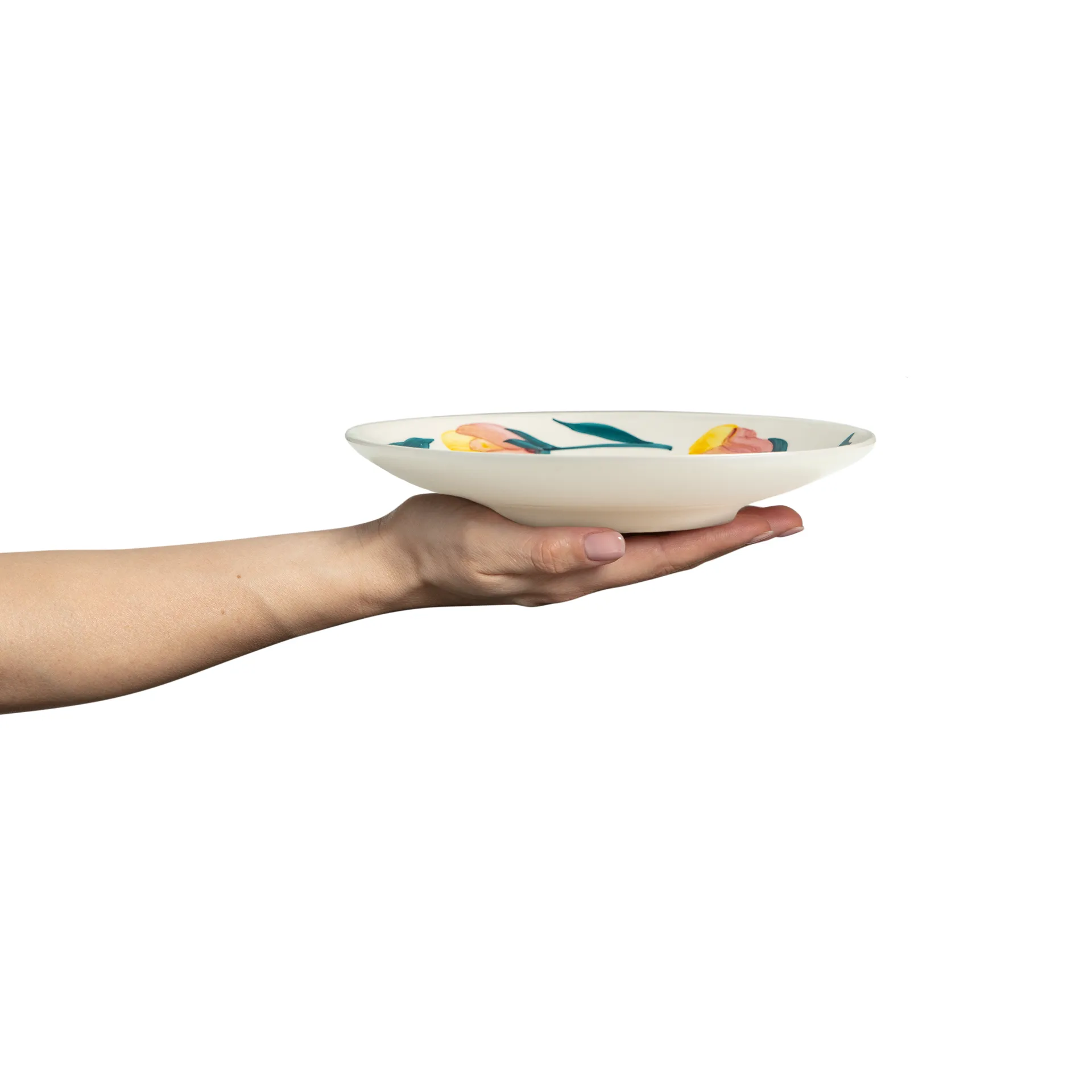 Flowers tulips side asetti Ø20 cm, Valkoinen Mateus