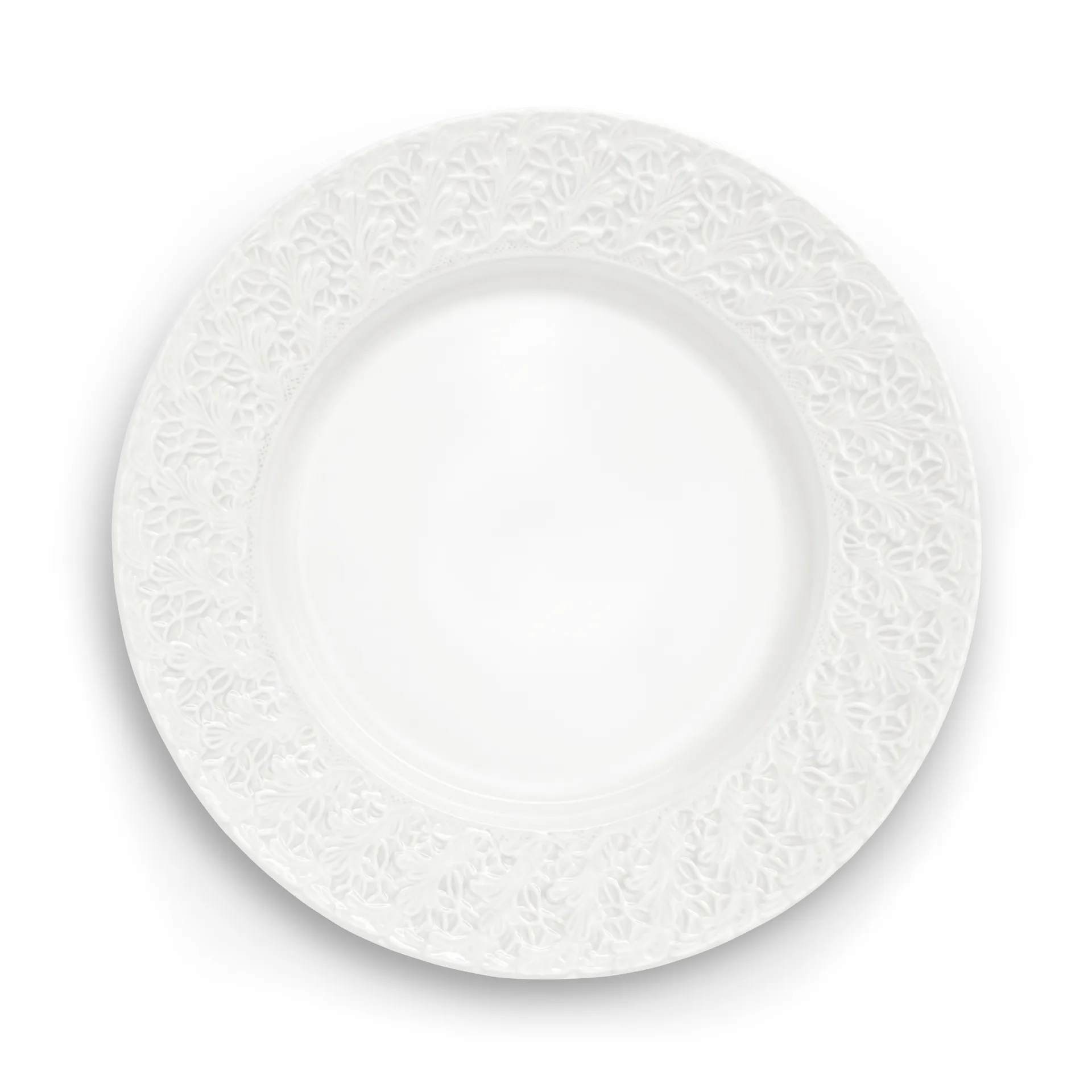 Lace-lautanen 32 cm, Valkoinen Mateus