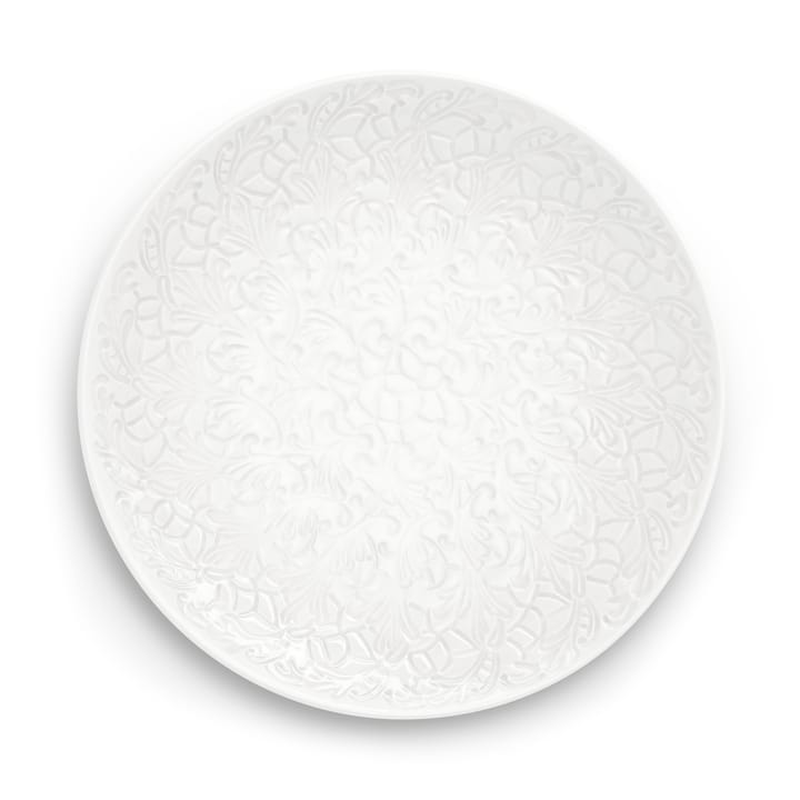 Lace-lautanen 34 cm, Valkoinen Mateus