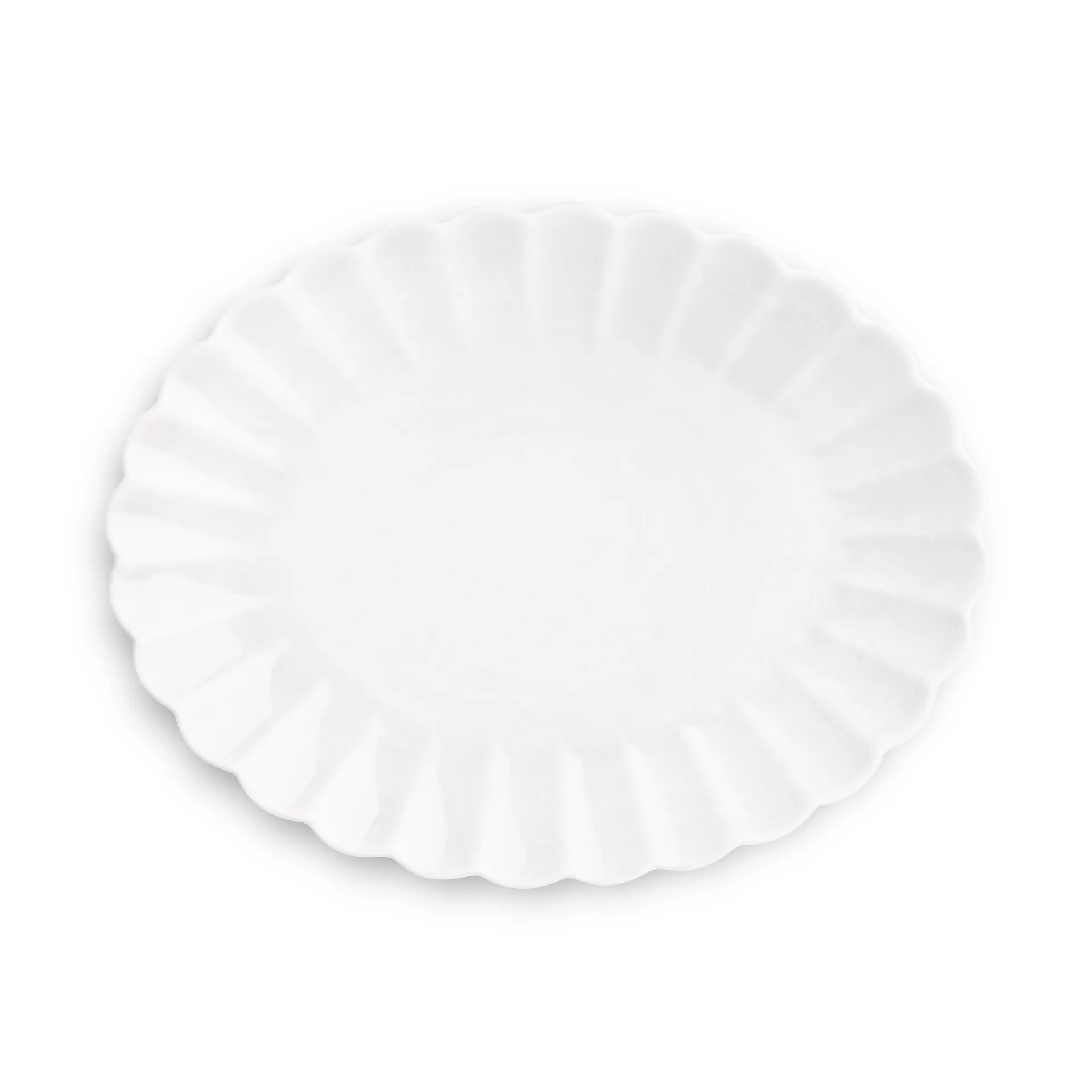 Oyster lautanen 30x35 cm, Valkoinen Mateus