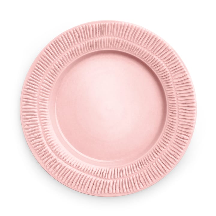 Stripes lautanen Ø28 cm, Vaaleanpunainen Mateus