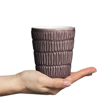 Stripes muki 30 cl - Plum - Mateus