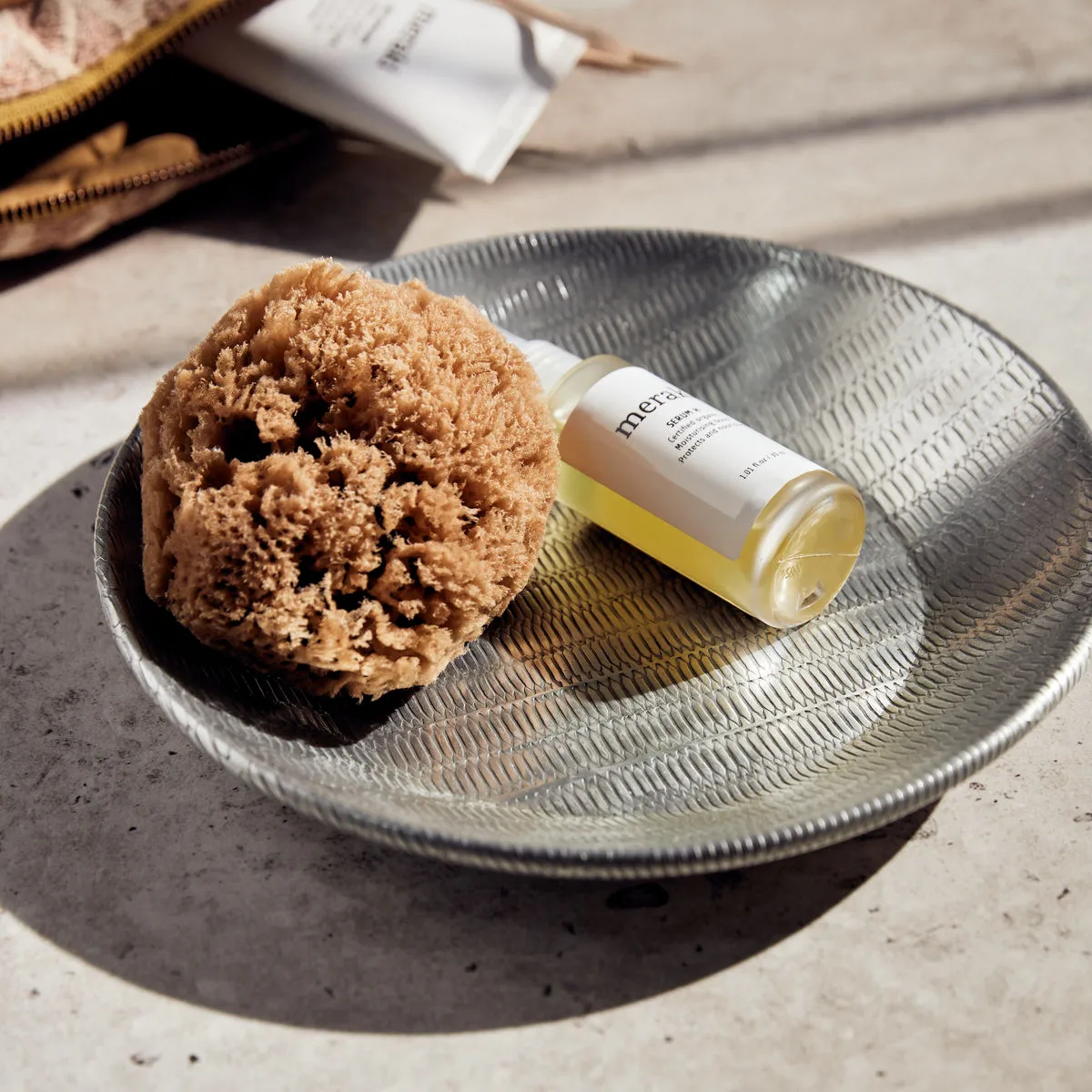 Malva tarjotin Ø 20 cm, Antiikkihopea Meraki