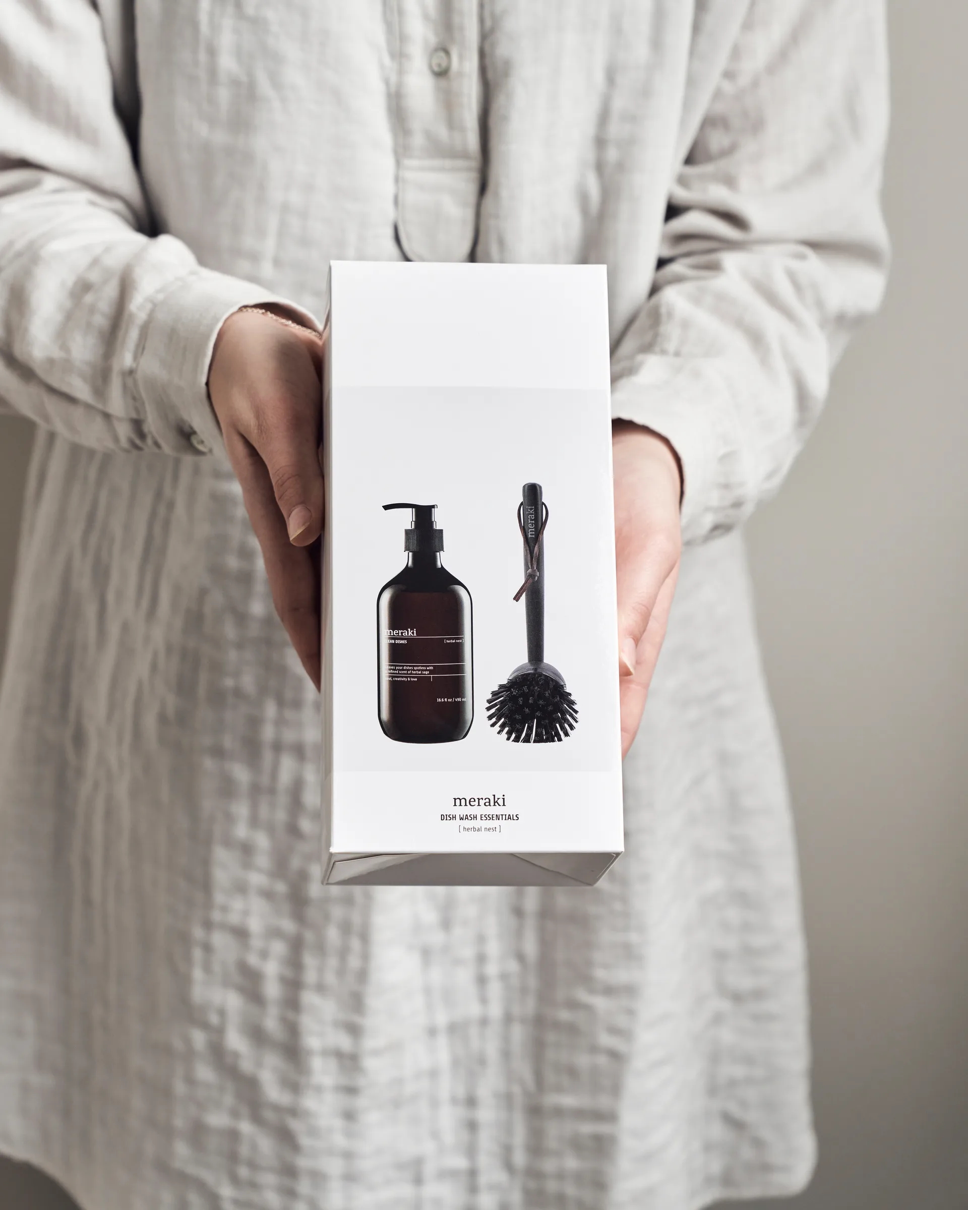 Meraki lahjasetti tiskiaine ja tiskiharja, Herbal nest Meraki