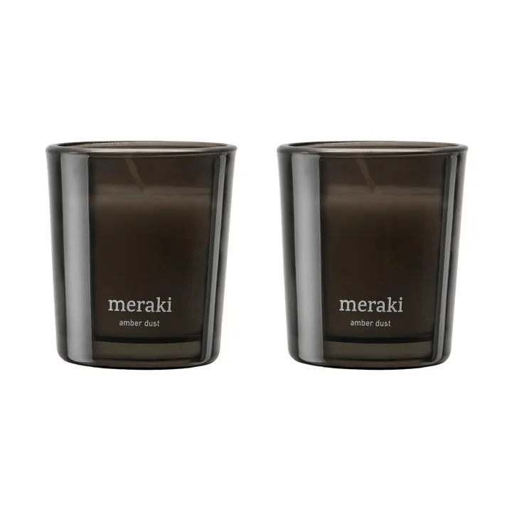 Meraki tuoksukynttilä 12 tuntia 2-pakkaus - Amber dust - Meraki