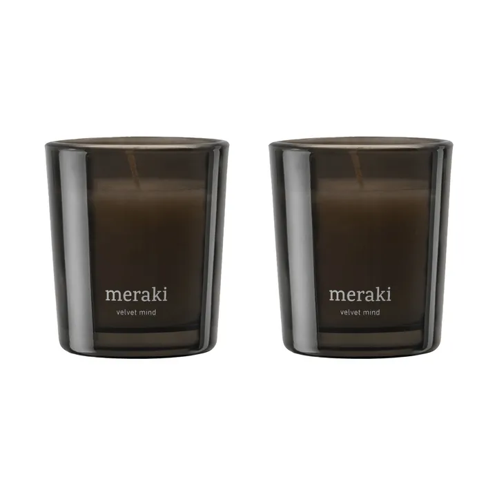 Meraki tuoksukynttilä 12 tuntia 2-pakkaus - Samettinen mieli - Meraki