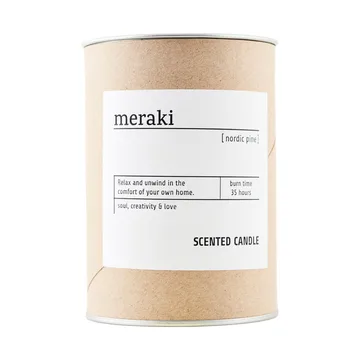 Meraki tuoksukynttilä ruskea lasi 35 tuntia - nordic pine - Meraki