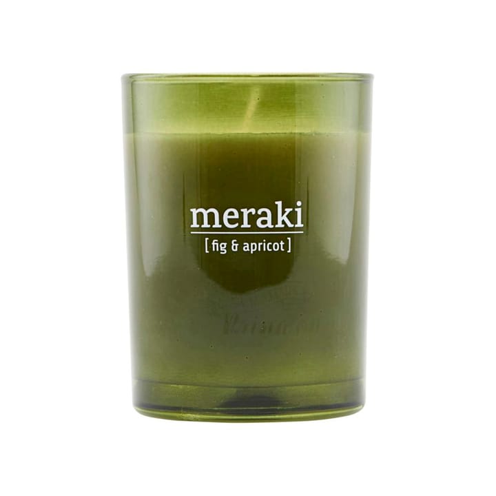Meraki tuoksukynttilä vihreä lasi, 35 tuntia, Fig-apricot Meraki