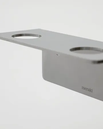 Meraki vaatekoukku - Harjattu hopeanväri, 2 pullolle - Meraki